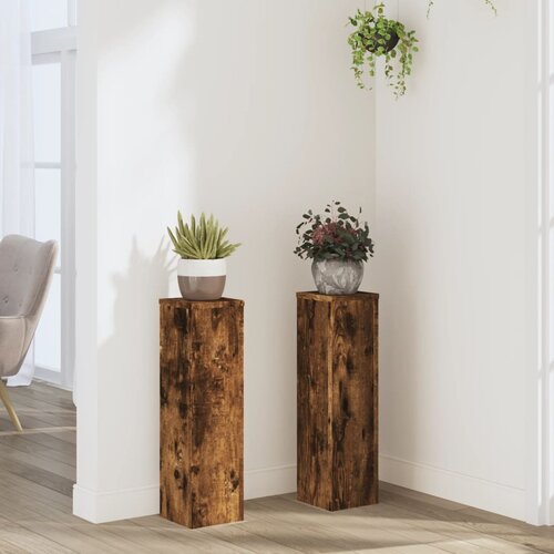 vidaXL Stalci za biljke 2 kom boja hrasta 17 x 17 x 60 cm drveni Cijene