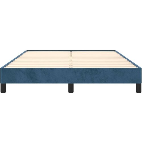 VidaXL okvir za krevet tamnoplavi 140x200 cm bar&amp;scaron;unasti Slike