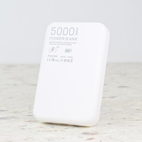 Oxpower Power bank prenosiva baterija Magsafe PD W5 5000mAh bela Slike