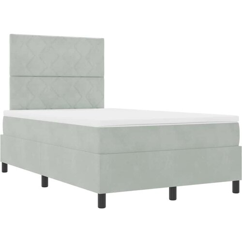  LED Box Spring Krevet Svijetlo siva 120 x 190 cm Bar&amp;scaron;un Slike