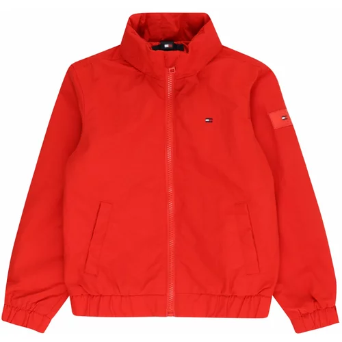 Tommy Hilfiger Prehodna jakna 'ESSENTIAL' ognjeno rdeča
