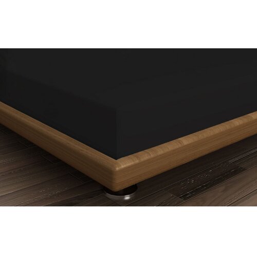 Mijolnir Črna napenjalna bombažna rjuha 140x200 cm &amp;ndash; Slike