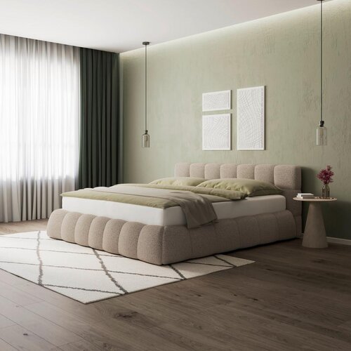 Bessagi Home Oblazinjena Postelja Marija, Rjava, 180x200 Slike
