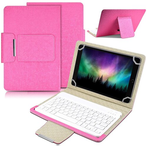  futrola sa bluetooth tastaturom leather za tablet 10" univerzalna ružičasta Cene