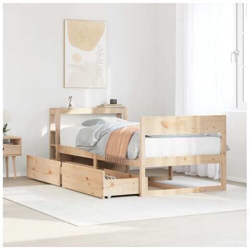 vidaXL Okvir kreveta bez madraca 90 x 200 cm od masivne borovine Cijene