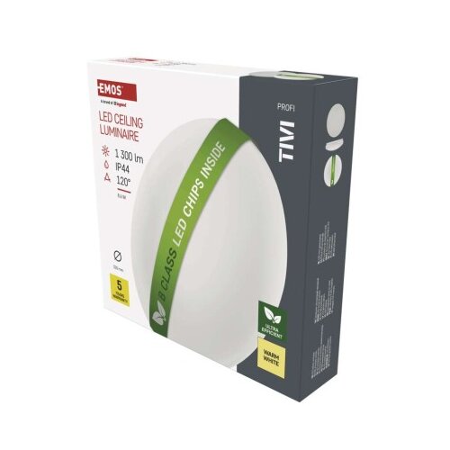  LED stropna svetilka TIVI, B CLASS, okrogla bela 8,6W, IP44, Toplo bel Cene