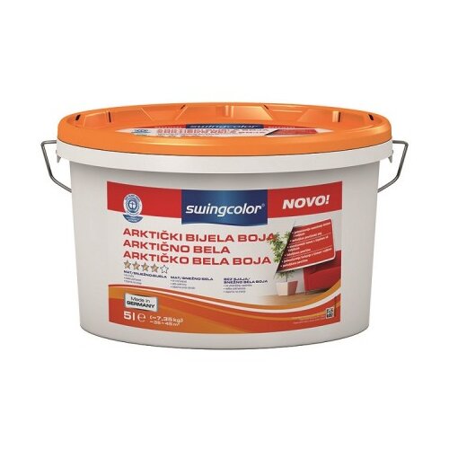 SWINGCOLOR Notranja disperzijska barva ARKTIČNO BELA (barva: bela, 5 l) Slike