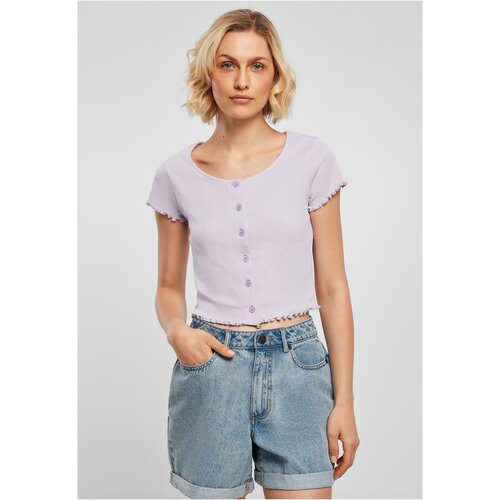 UC Ladies Women's T-shirt with button fastening in lilac Slike