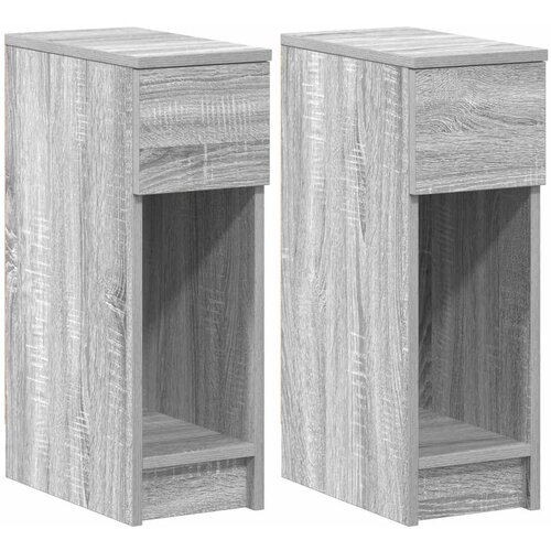 Maison Chic 2 kose Nočne omarice - Nočne mize s predalom siva sonoma 20x36x60 cm, (21689784) Cene