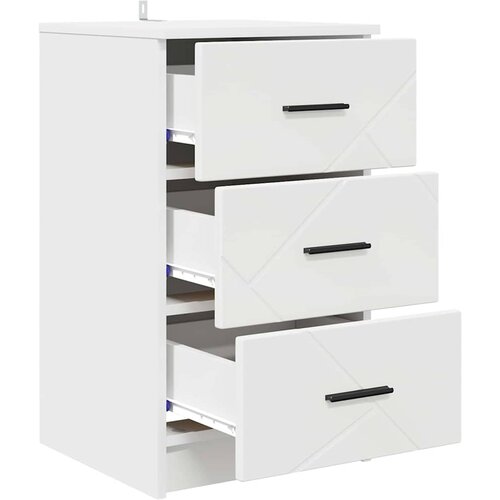  Noćni ormar s ladicama Bijelo 38 x 38 x 66 cm Konstruirano drvo Slike