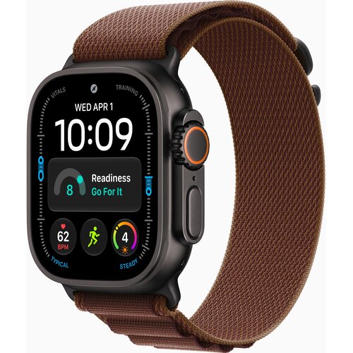 Apple Pametna ura Watch Ultra 4 Cellular 49mm Black Titanium Case s pa&amp;scaron;čkom Burgundy Alpine Loop, L, (5000481924) Slike