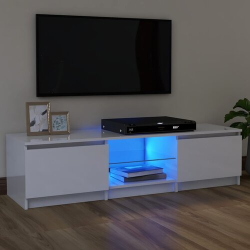 vidaXL TV ormarić s LED svjetlima visoki sjaj bijeli 120x30x35,5 cm Cijene