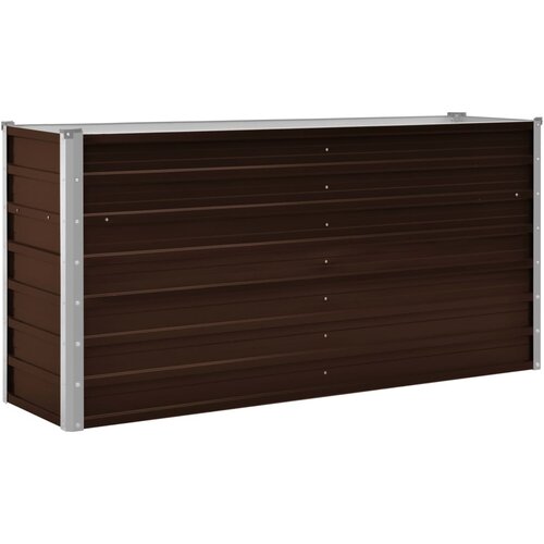 VidaXL Visoka greda rjava 160x40x77 cm pocinkano jeklo Slike