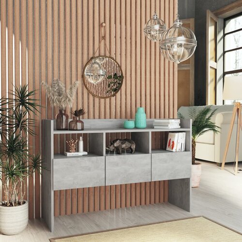  Komoda siva boja betona 105 x 30 x 70 cm konstruirano drvo Cijene