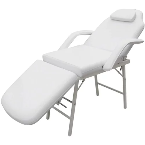 vidaXL Zdravljenje stol nastavljiv nazaj in noge bela