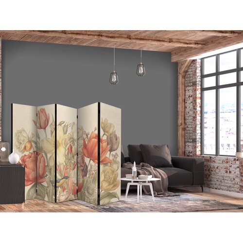  Paravan - Bouquet with Tulips - Colorful Flowers on a Light Background - Illustration Cijene