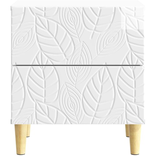  Noćni ormarić Bijela visokog sjaja 43 x 34,5 x 48 cm Slike