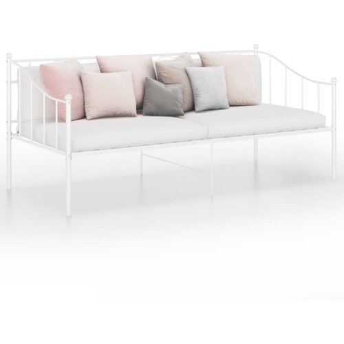  Posteljni okvir bel kovinski 90x200 cm Cene