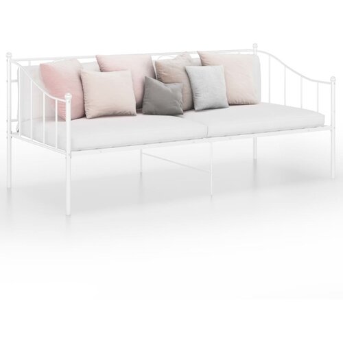  Za krevet na razvlačenje bijeli metalni 90 x 200 cm Cijene