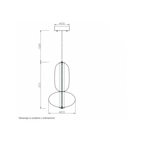 Luna 224 visilica 20W 3000K hrom Slike