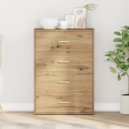 vidaXL Strani šal artisan hrast 60 x 31 x 84 cm Iverna plošča Cene