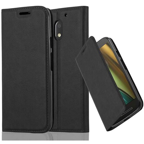 Cadorabo Ohi&scaron;je, združljivo z Motorola MOTO E3 v nočna črna - Za&scaron;čitni ovitek z magnetnim zapiranjem, stoječo funkcijo in režo za kartice, (20549395) Cene