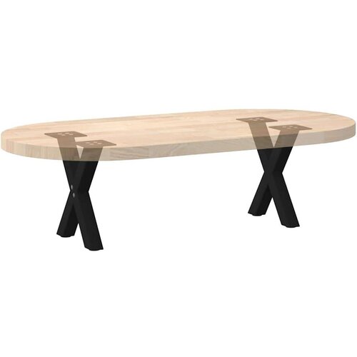 Noge za stolić u obliku slova X 2 kom crne 30x(30-31) cm čelik Slike