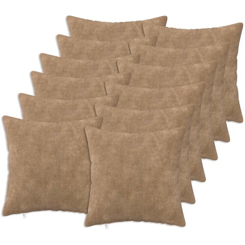  Presvlaka za jastuk 12 pcs HEERLEN Sivosmeđa 40 x 40 cm Slike