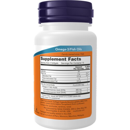 Now Foods Omega 3 NOW, 1000 mg (100 mehkih kapsul) Slike