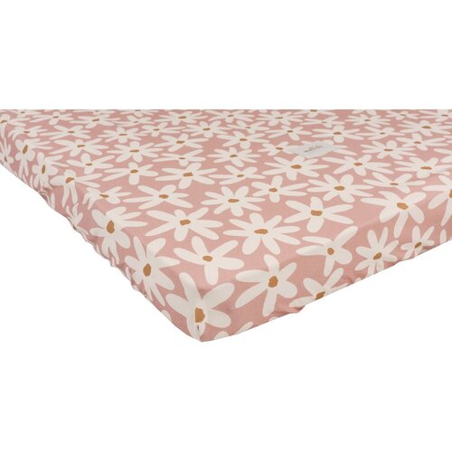 Malomi Kids Napenjalna bombažna rjuha za otroško posteljico 80x160 cm Blush Daisies - Malomi Kids Cene