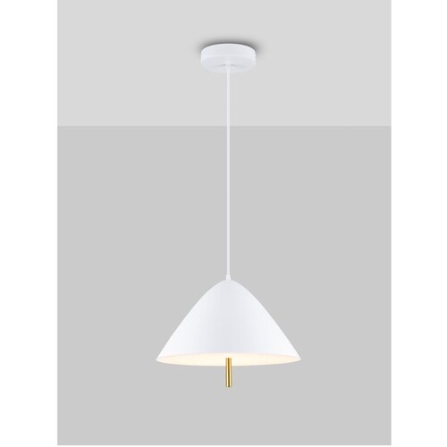 Nova Luce Bijela metalna LED viseća svjetiljka s metalnim sjenilom &amp;oslash; 40 cm Oros &amp;ndash; Slike