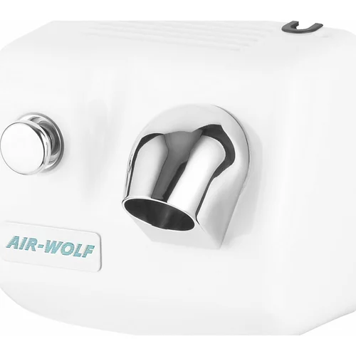 Air Wolf Stenski sušilnik za lase, s pritisnim gumbom, bele barve