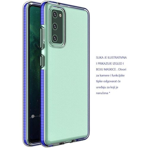 Spring Case prozirna za&amp;scaron;titna gel maska sa okvirom u boji za Samsung Galaxy A12 / Galaxy M12 Slike