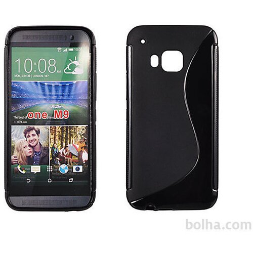  Gumijasti / gel etui S-Line za HTC One M9 - črni Cene