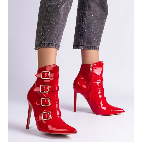 Gemre Red patent stiletto ankle boots Adriana Cene