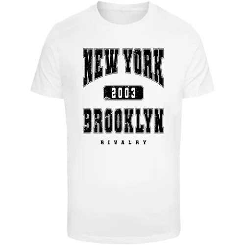 Mister Tee Men's T-shirt Brooklyn College Style white