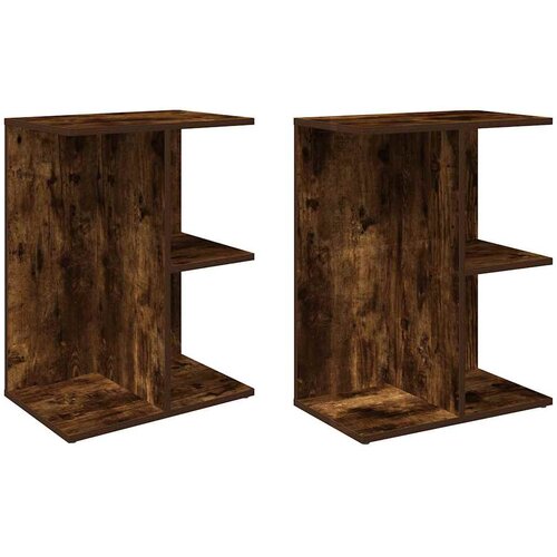 Maison Chic Dvo delni komplet Nočne omarice - Nočne mize dimljeni hrast 46,5x29x61 cm inž. les, (21687784) Slike