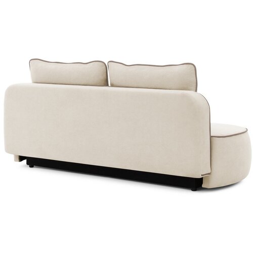 Ropez Bež/smeđe-siva bar&amp;scaron;unasti sklopiva/s prostorom za odlaganje sofa 210 cm Saga &amp;ndash; Slike