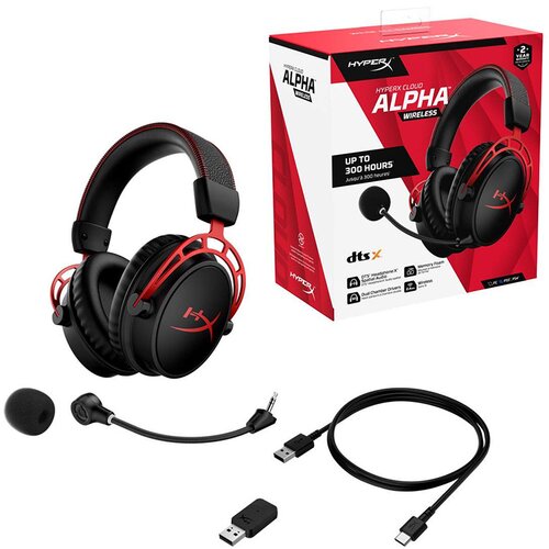 Hyperx Slušalice sa mikrofonom Cloud Alpha Wireless Gaming Headset (Black-Red) 4P5D4AA Cijene