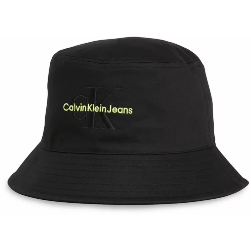 Calvin Klein Jeans Klobuk Monogram Bucket Hat K60K611029 Black/Sharp Green 0GX