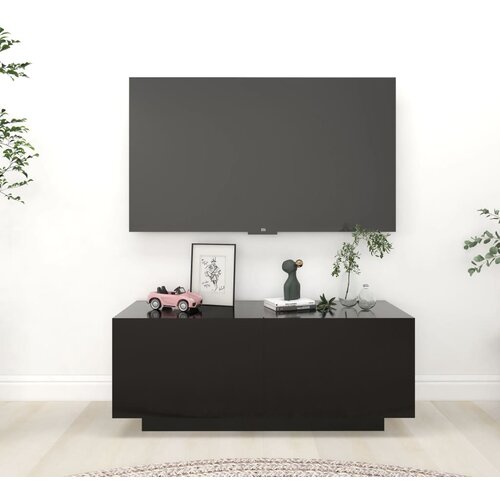 TV ormarić crni 100 x 35 x 40 cm od iverice Slike