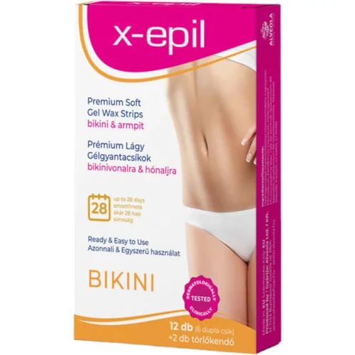 X EPIL - vrhunska traka od gel smole spremna za upotrebu 12 kom - bikini/pazuh