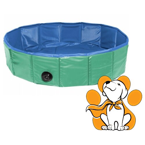 Flamingo Doggy Splash Pool 120x30cm, Bazen Za Pse, Zeleno-Plavi Slike