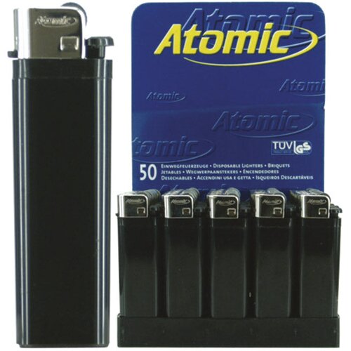  Upaljač jednokratni sjajni atomic reibrad trober 3937205 crni Slike