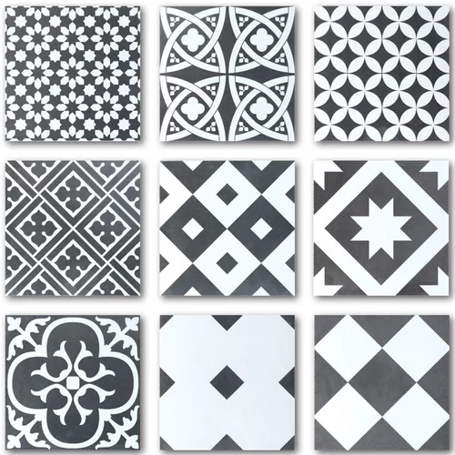 x Gres ploščica Ciment (20 x 20 cm, različni dekorji, glazirana, R9)