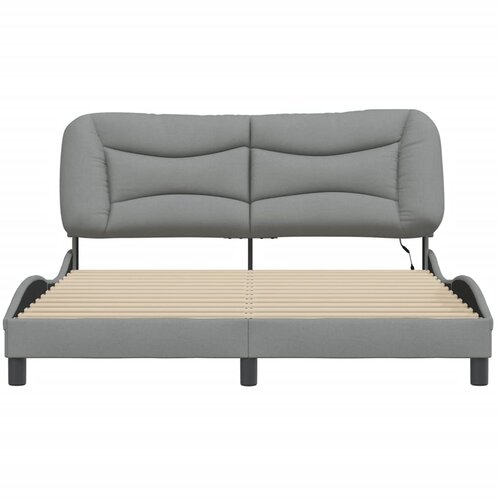  Okvir kreveta s LED-om bez madraca Hvar 160 x 200 cm od tkanine Slike
