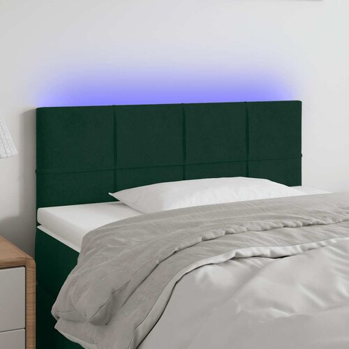  LED uzglavlje tamnozeleno 90x5x78/88 cm bar&scaron;unasto Cene
