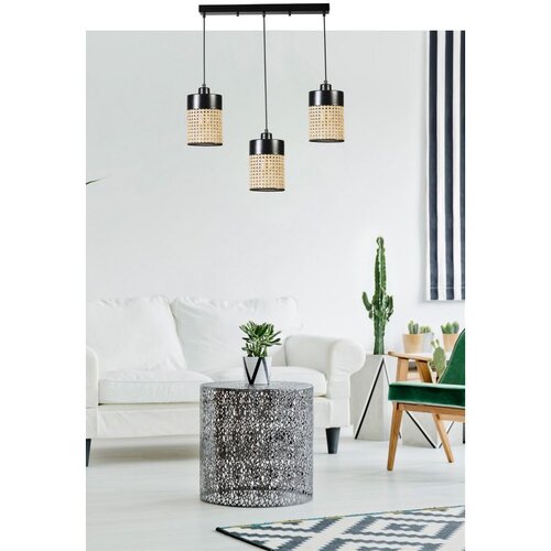 Opviq zeus 3 Lü Sıralı siyah Sarkıt rattanblack chandelier Cene