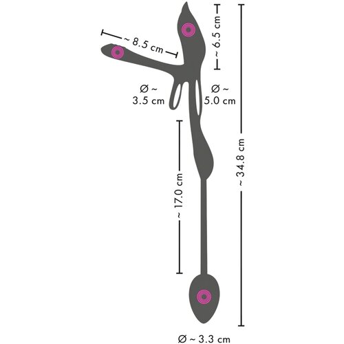 Coup!es Choice RC Multi Function Couples Vibrator Black Slike