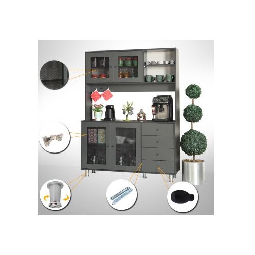 Hanah home Grano 140 Anthracite Vi&amp;scaron;enamenski kabinet Slike
